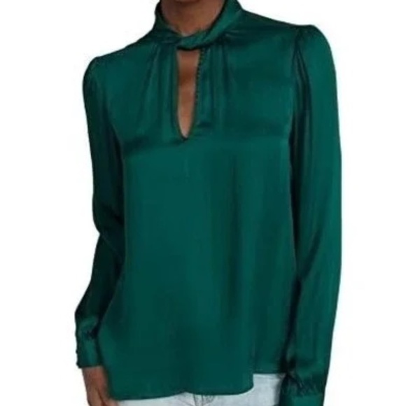 PAIGE Tops - PAIGE Womens Ceres Top - Midnight Cyan Green | Size Small